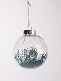 Christmas Glitter Ball - Sparkly teal
