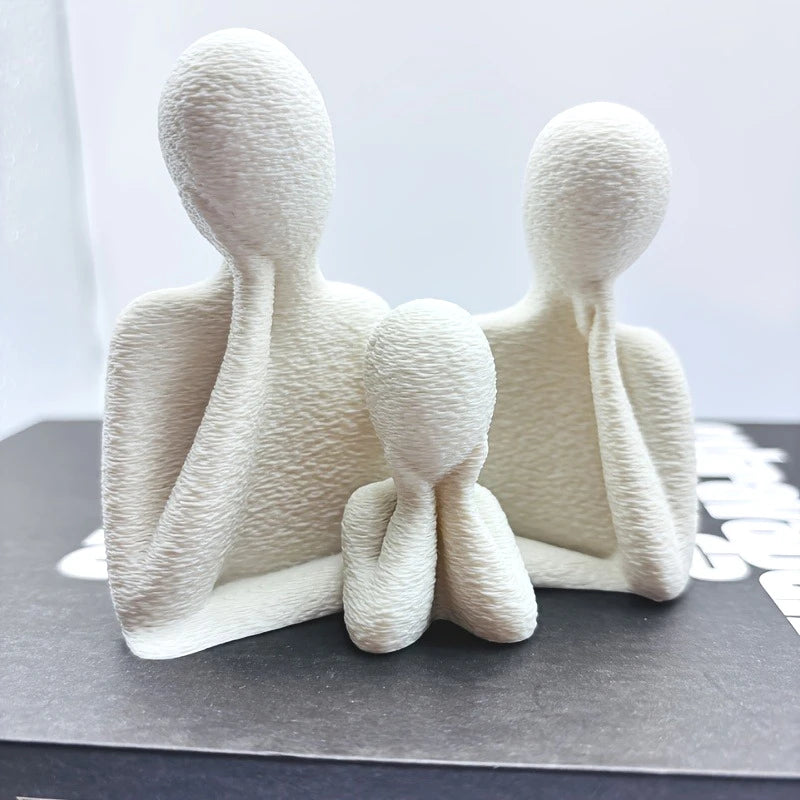Our Little World – Family of Three Sculpture