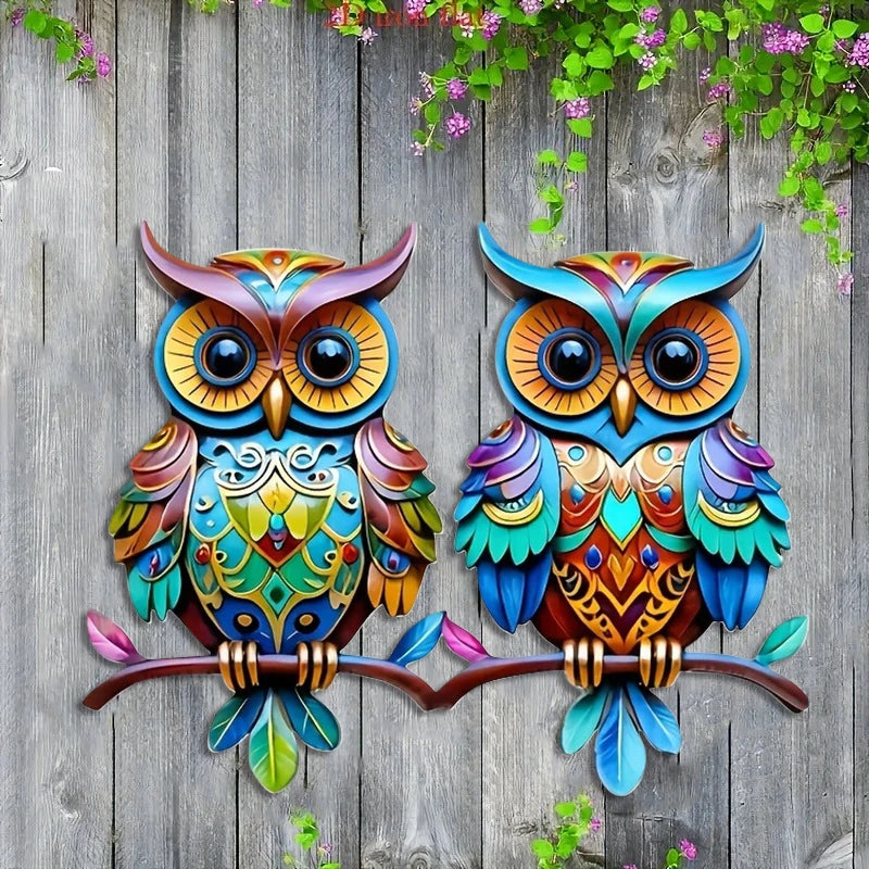 Woodland Watcher – Colourful 2D Owl Wall Decoration