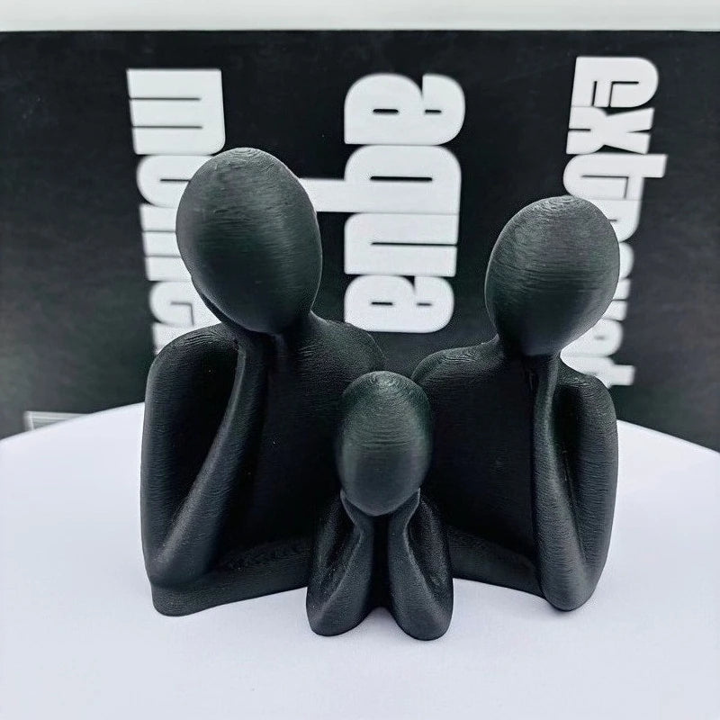 Our Little World – Family of Three Sculpture