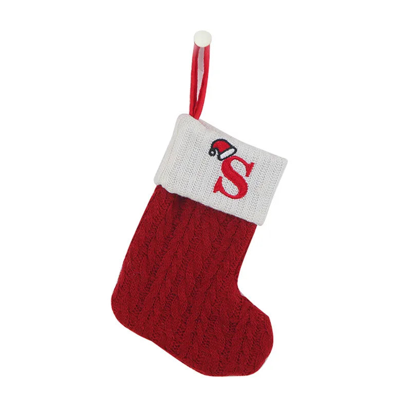 Letter to Santa – Knitted Initial Christmas Stocking