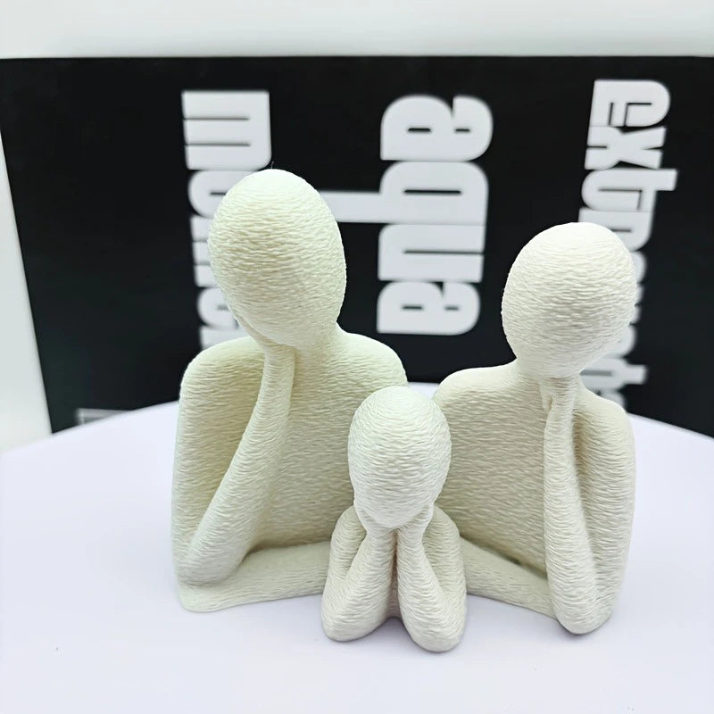 Our Little World – Family of Three Sculpture