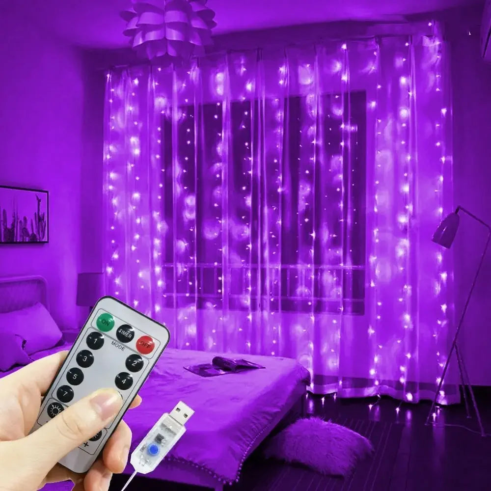 Twinklefall – USB Curtain Fairy Lights with Remote