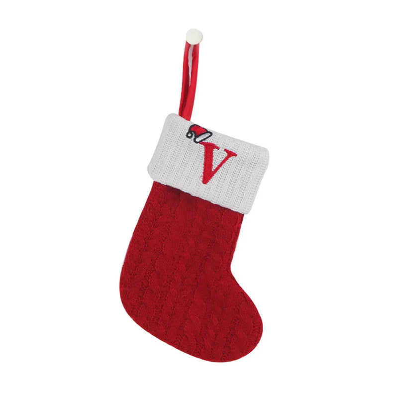 Letter to Santa – Knitted Initial Christmas Stocking