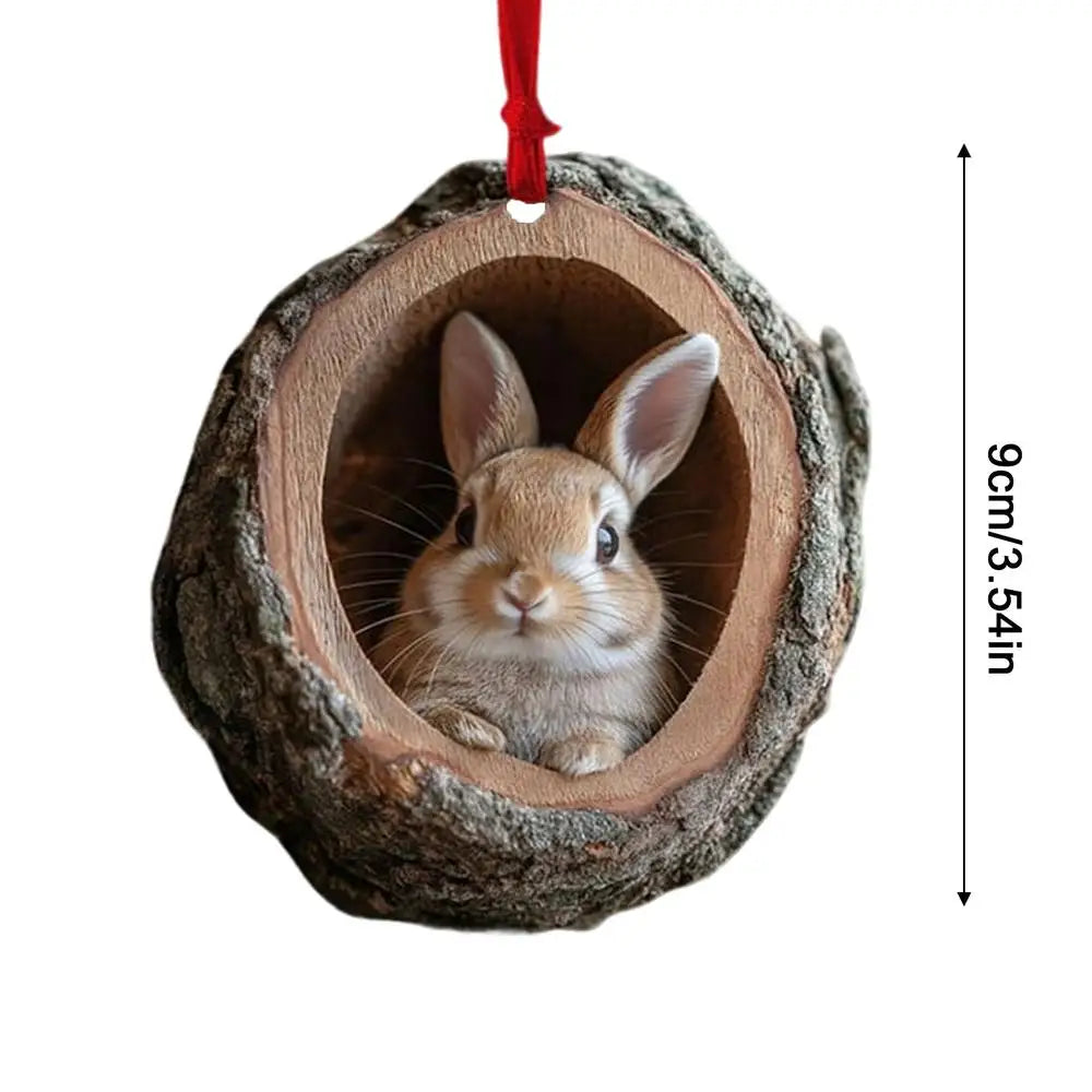 Peekaboo Pals – Acrylic Animal Christmas Ornament