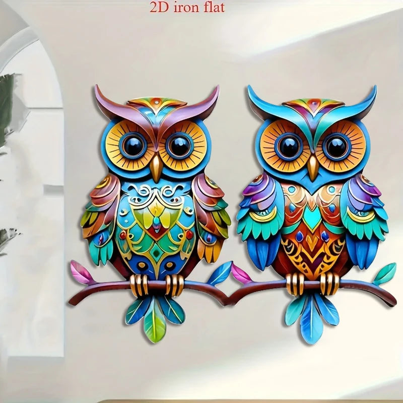 Woodland Watcher – Colourful 2D Owl Wall Decoration