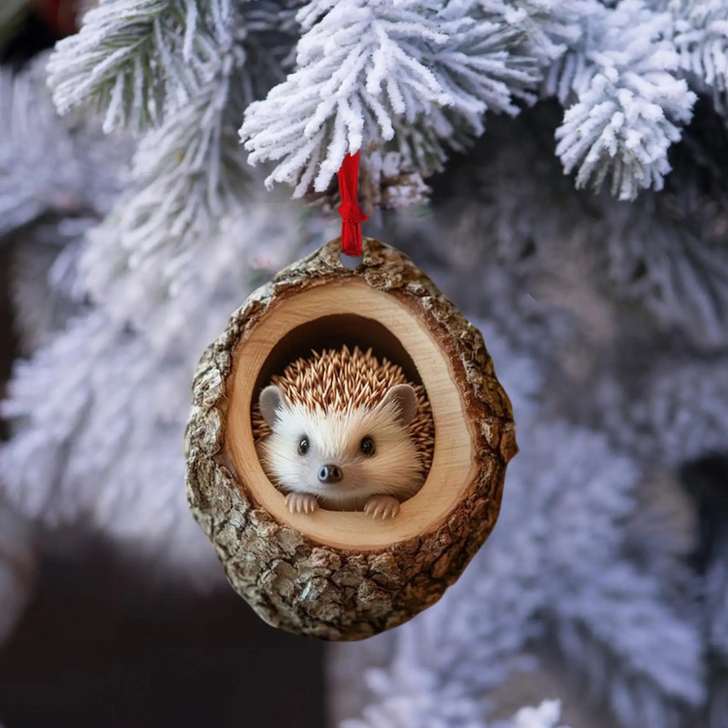 Peekaboo Pals – Acrylic Animal Christmas Ornament