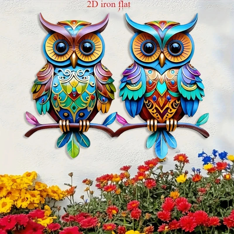 Woodland Watcher – Colourful 2D Owl Wall Decoration