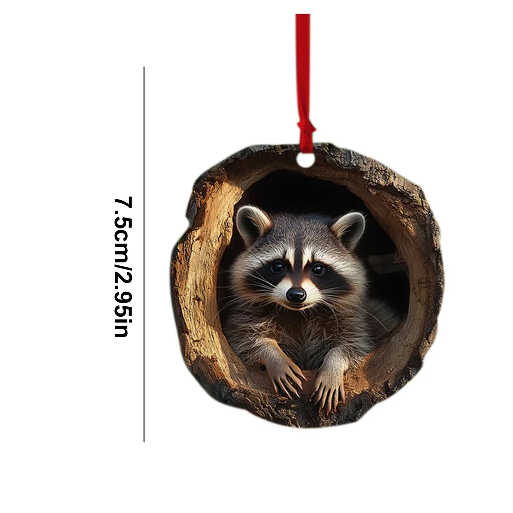 Peekaboo Pals – Acrylic Animal Christmas Ornament