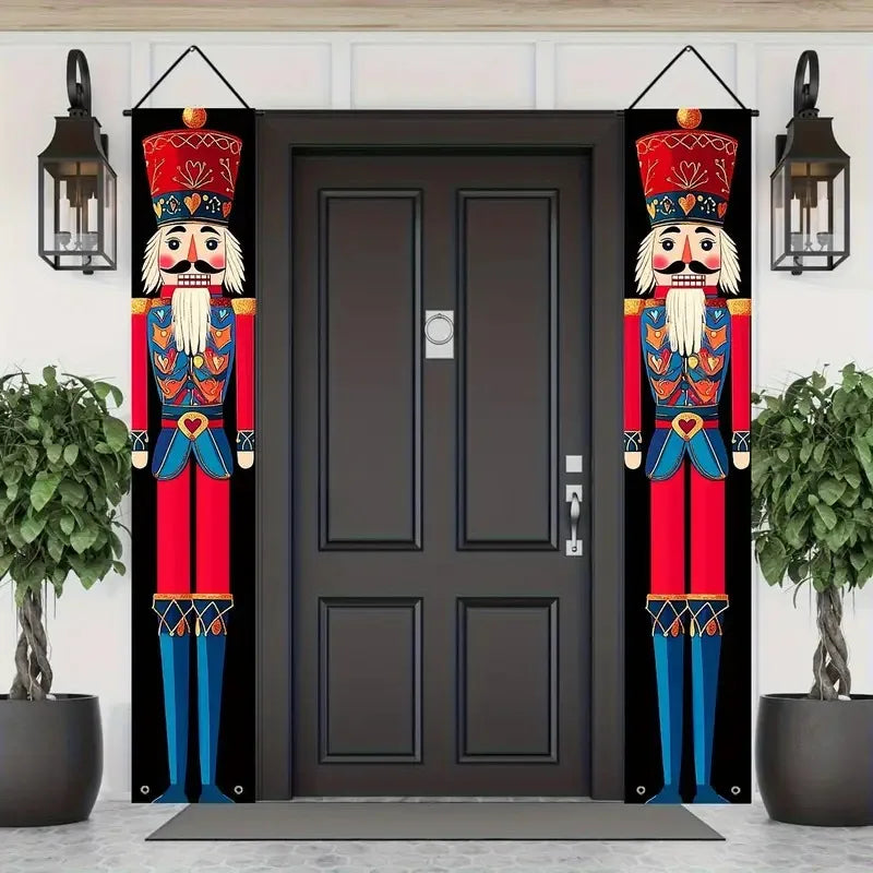 Merry at the Door – Christmas Hanging Banner