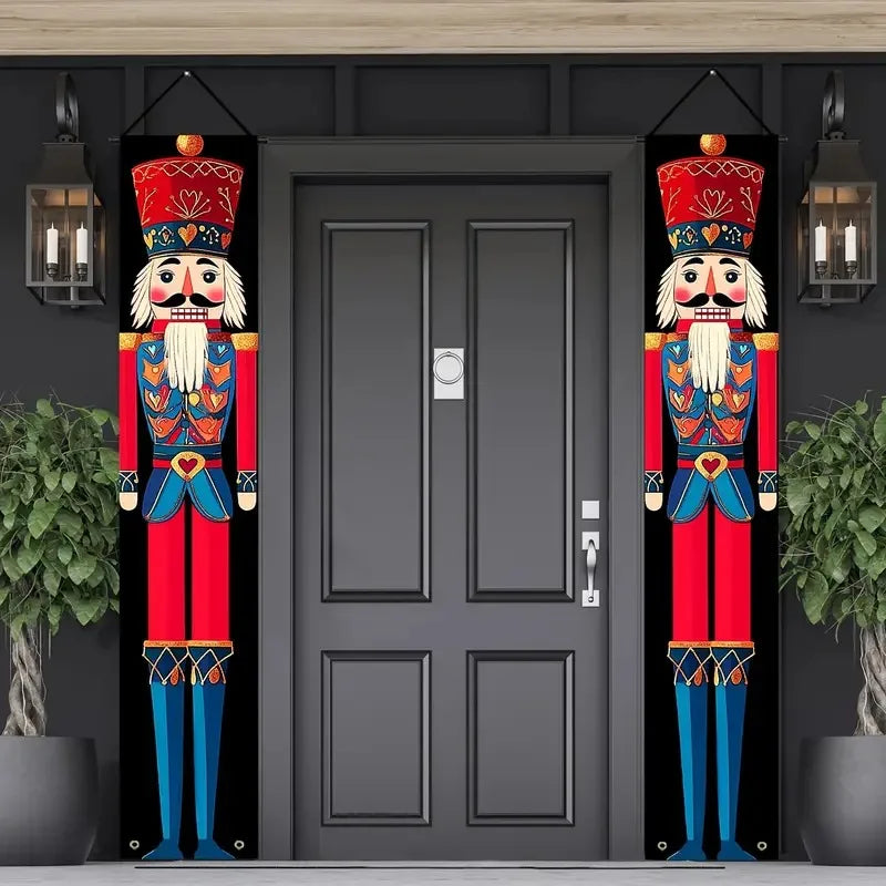 Merry at the Door – Christmas Hanging Banner
