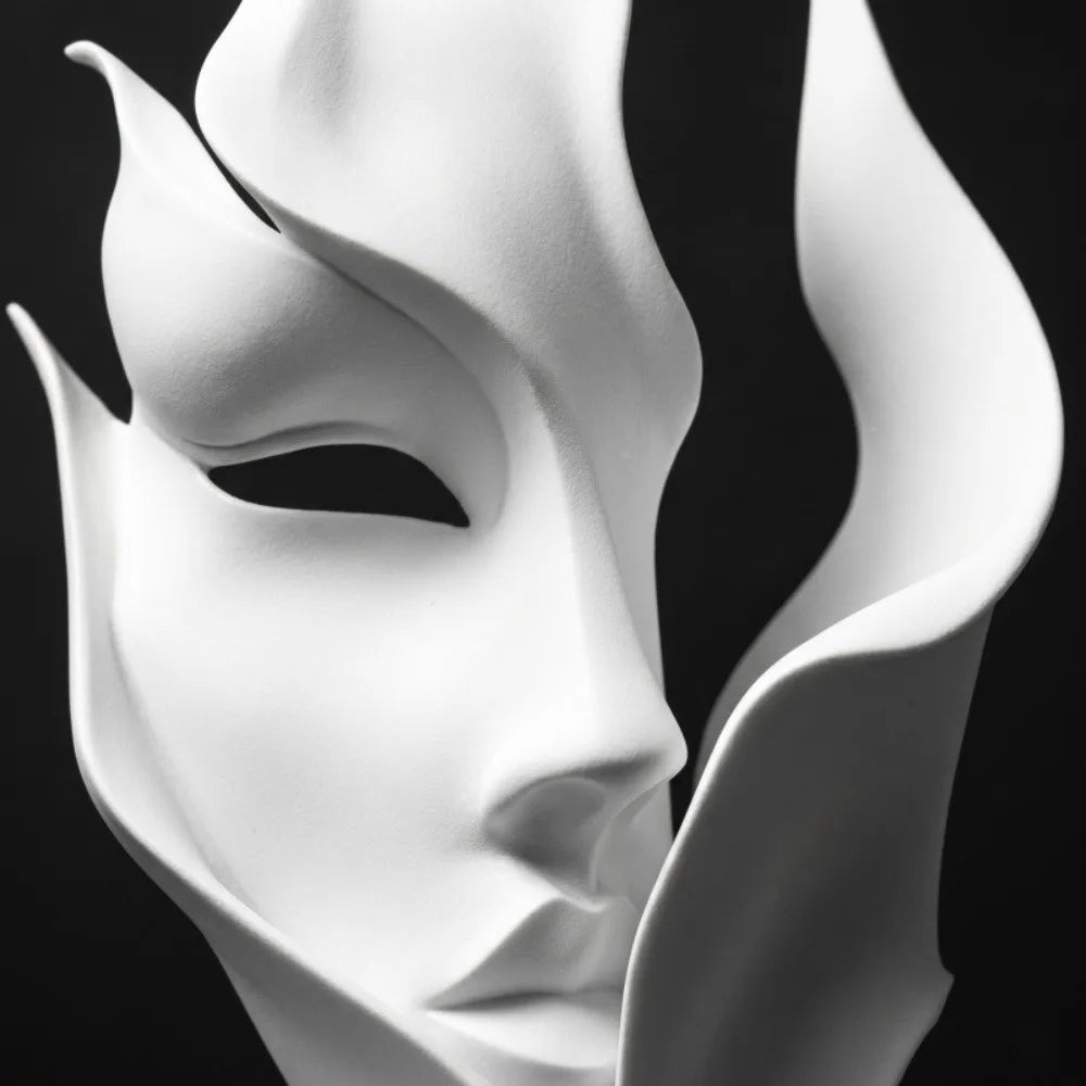 Quiet Contours – Half-Face Decorative Sculpture