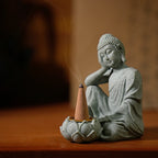 Moment of Stillness – Seated Buddha Resin Sculpture