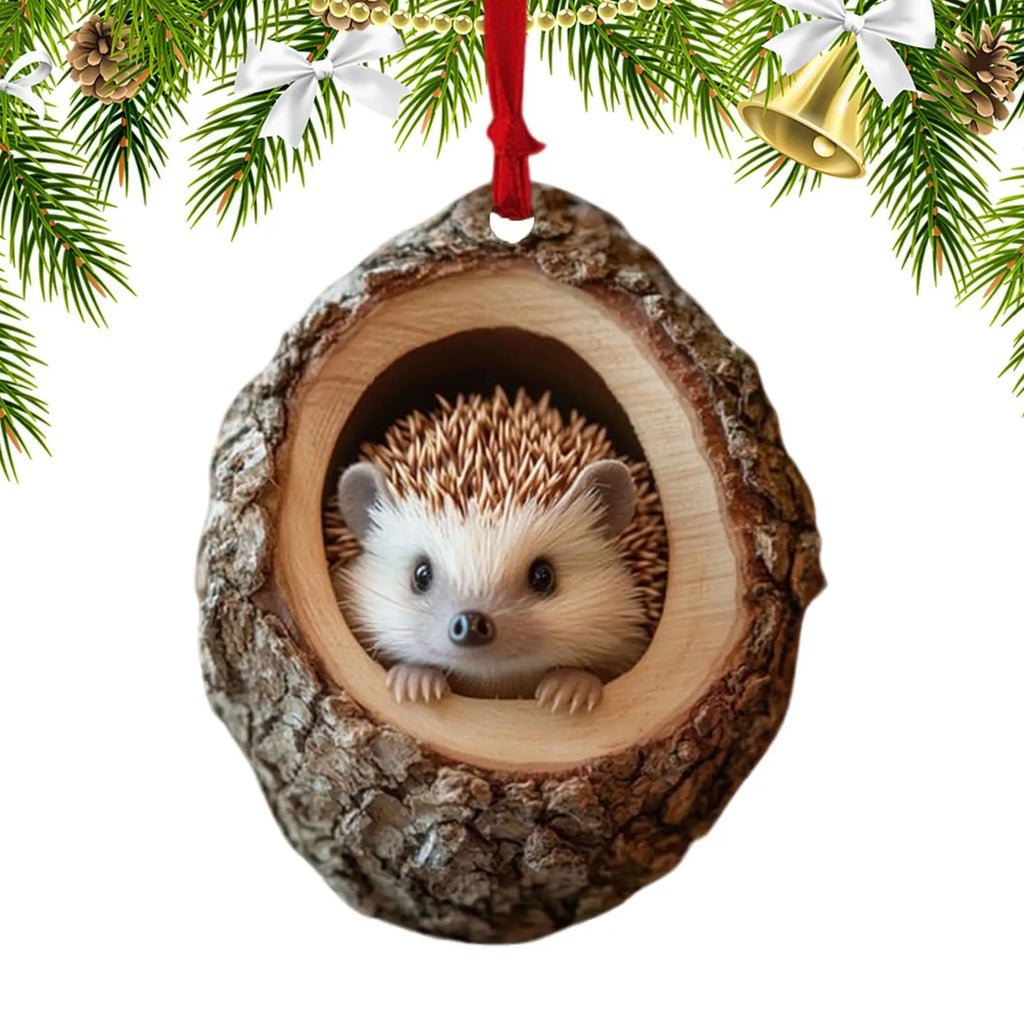 Peekaboo Pals – Acrylic Animal Christmas Ornament