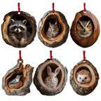 Peekaboo Pals – Acrylic Animal Christmas Ornament
