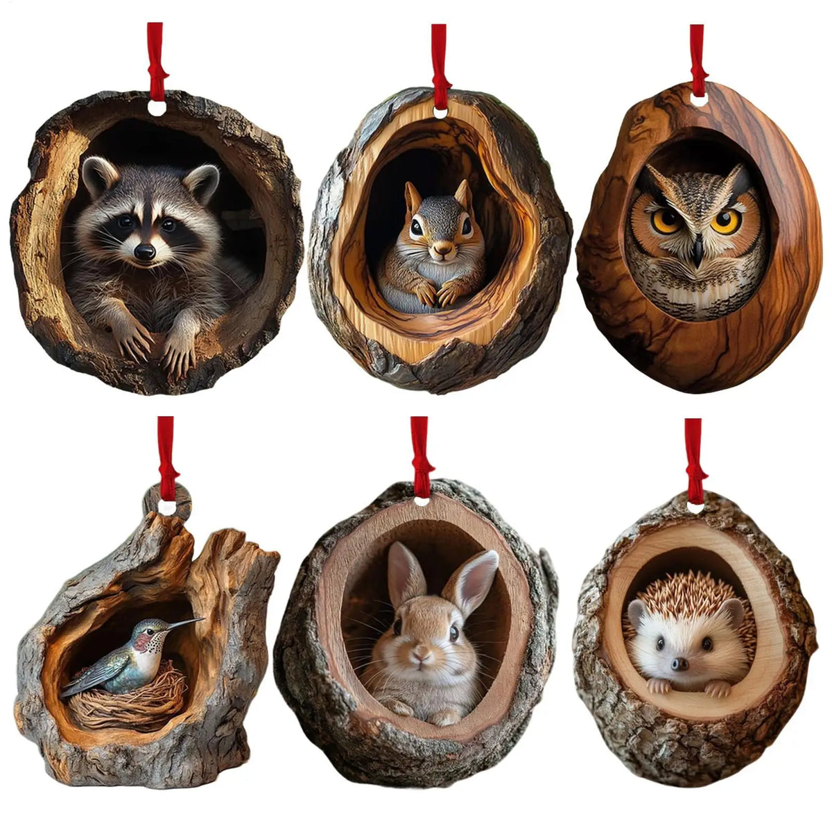 Peekaboo Pals – Acrylic Animal Christmas Ornament