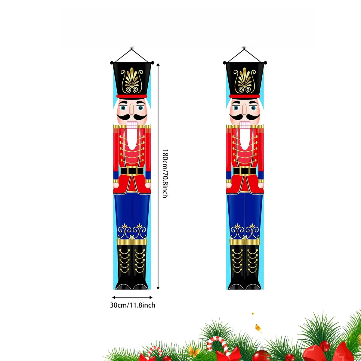 Merry at the Door – Christmas Hanging Banner