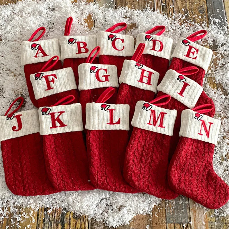 Letter to Santa – Knitted Initial Christmas Stocking