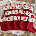 Letter to Santa – Knitted Initial Christmas Stocking