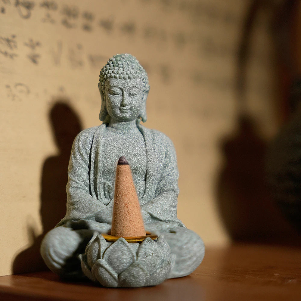 Moment of Stillness – Seated Buddha Resin Sculpture