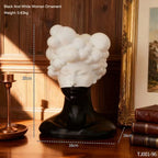 Monochrome Muse – Abstract Woman Resin Sculpture