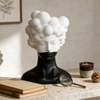 Monochrome Muse – Abstract Woman Resin Sculpture