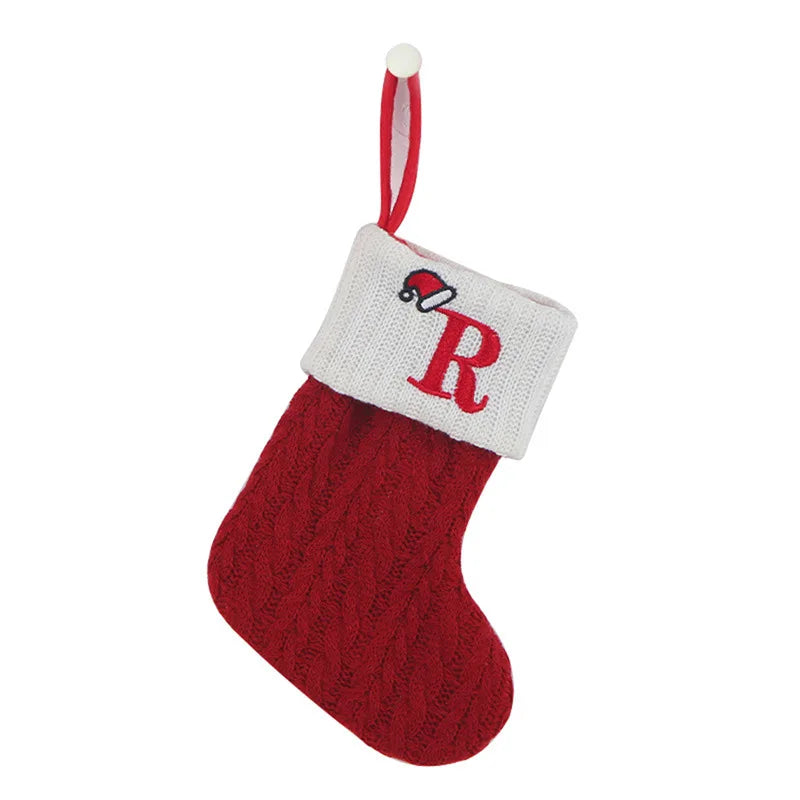 Letter to Santa – Knitted Initial Christmas Stocking