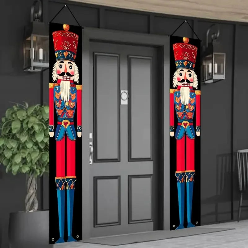Merry at the Door – Christmas Hanging Banner