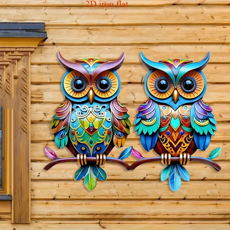 Woodland Watcher – Colourful 2D Owl Wall Decoration