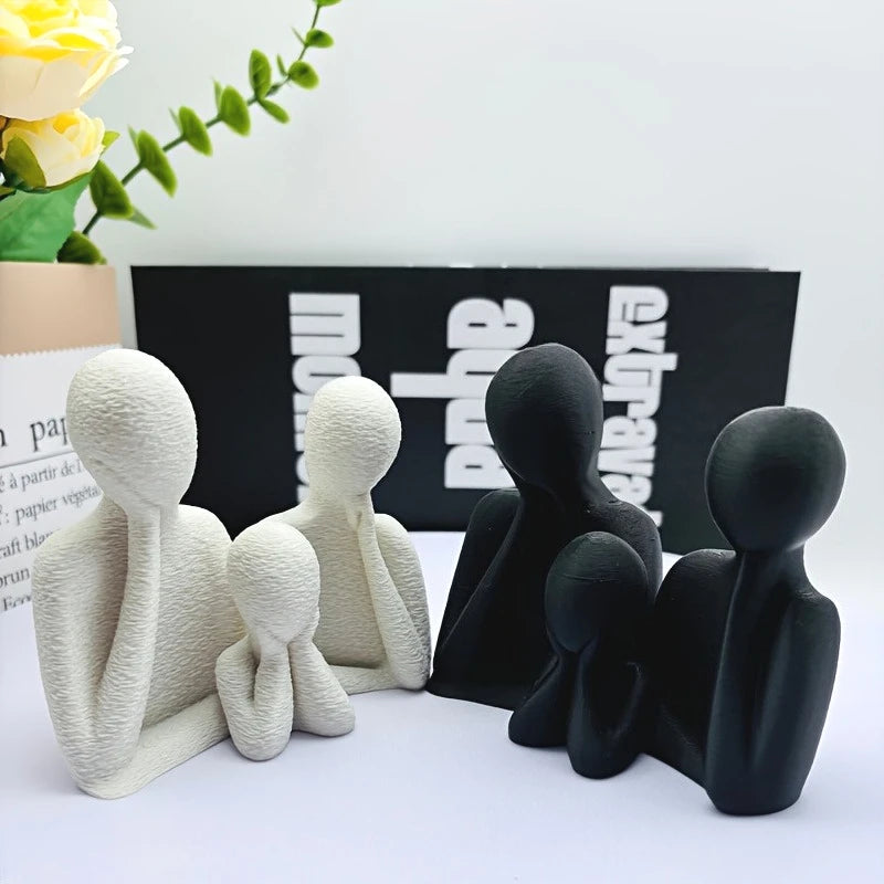 Our Little World – Family of Three Sculpture
