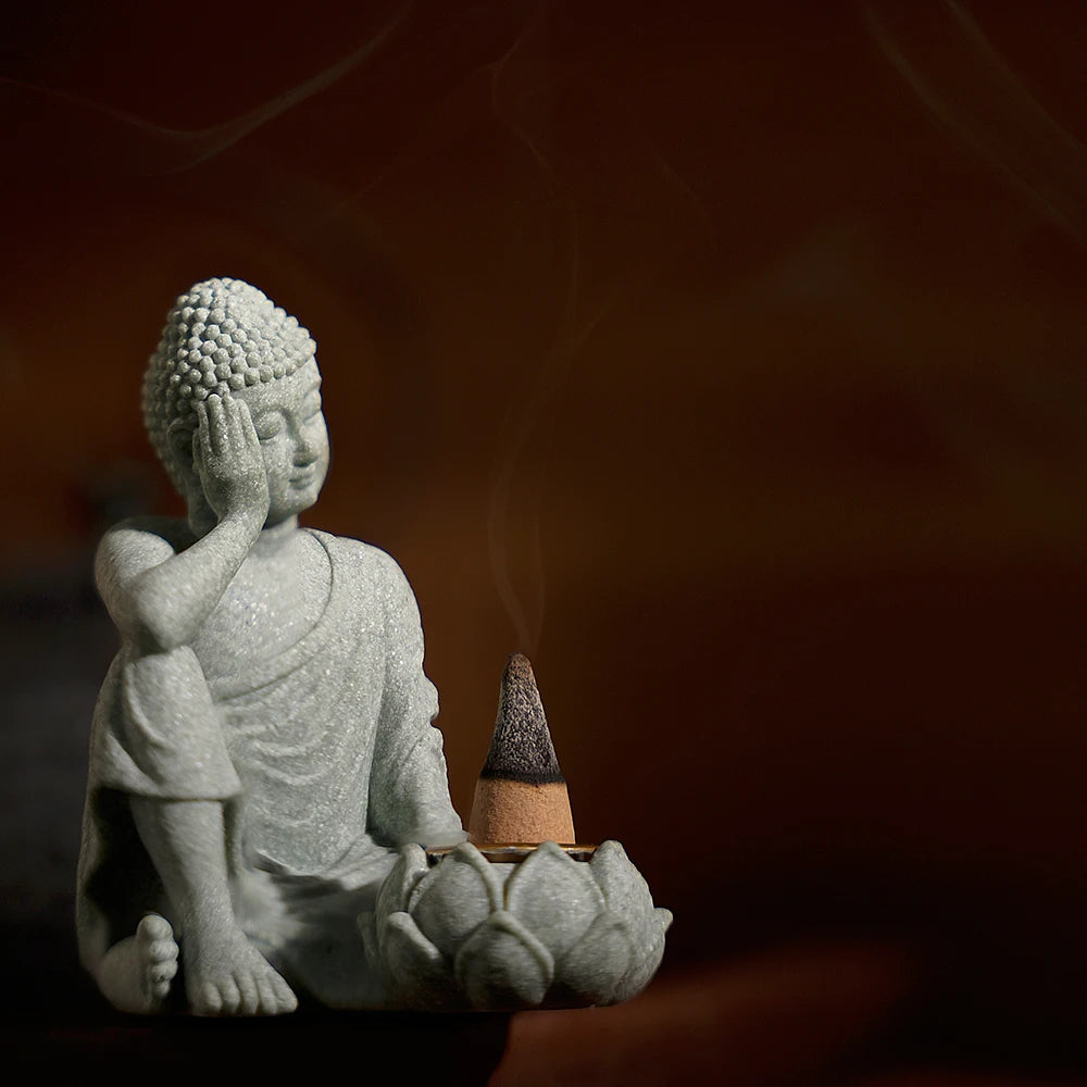 Moment of Stillness – Seated Buddha Resin Sculpture