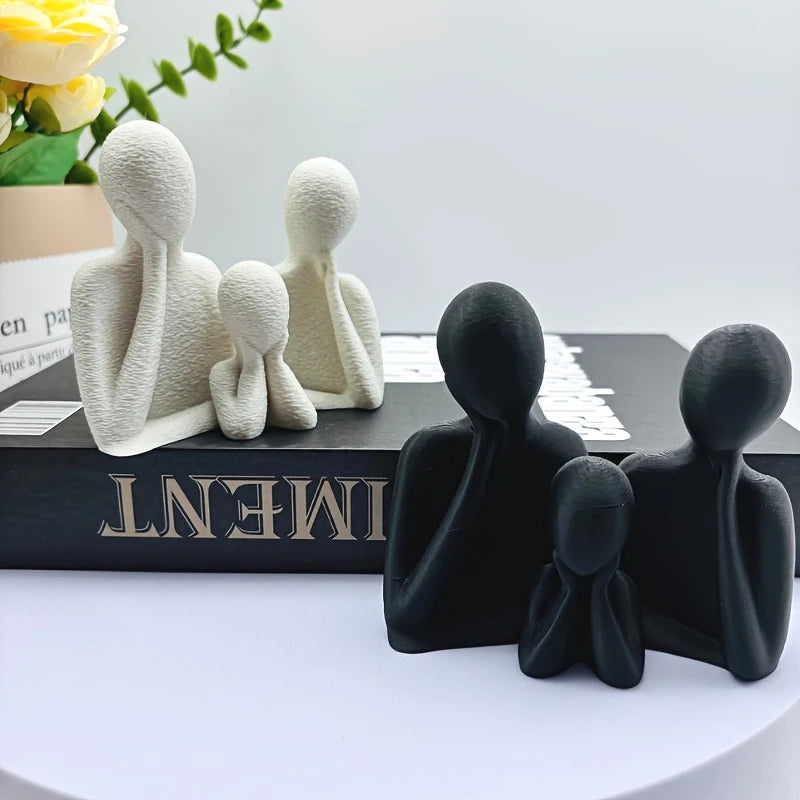 Our Little World – Family of Three Sculpture