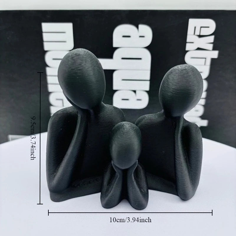 Our Little World – Family of Three Sculpture
