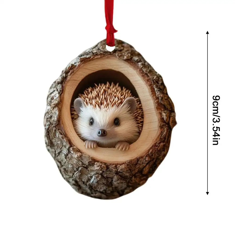 Peekaboo Pals – Acrylic Animal Christmas Ornament