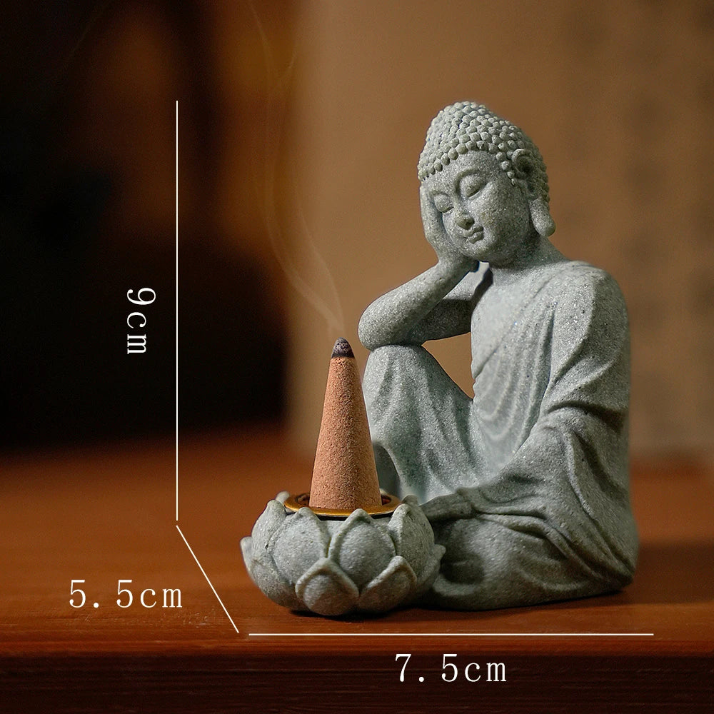 Moment of Stillness – Seated Buddha Resin Sculpture