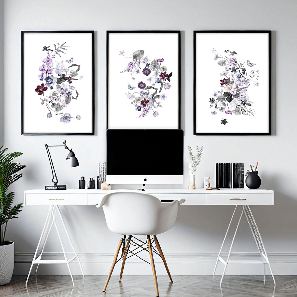 Soft Bloom Prints – Set of 3